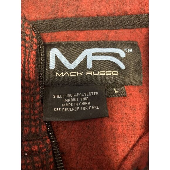 NWT Mack Russo L Plaid Pullover Knit Quarter Zip Sweater Preppy Casual - Picture 4 of 7